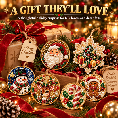 🔥Christmas Sale 49% OFF🎄Christmas DIY Diamond Painting Ornaments Kit