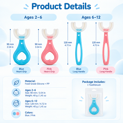 🔥 Limited-time 50% off — Kids u-shaped silicone toothbrush
