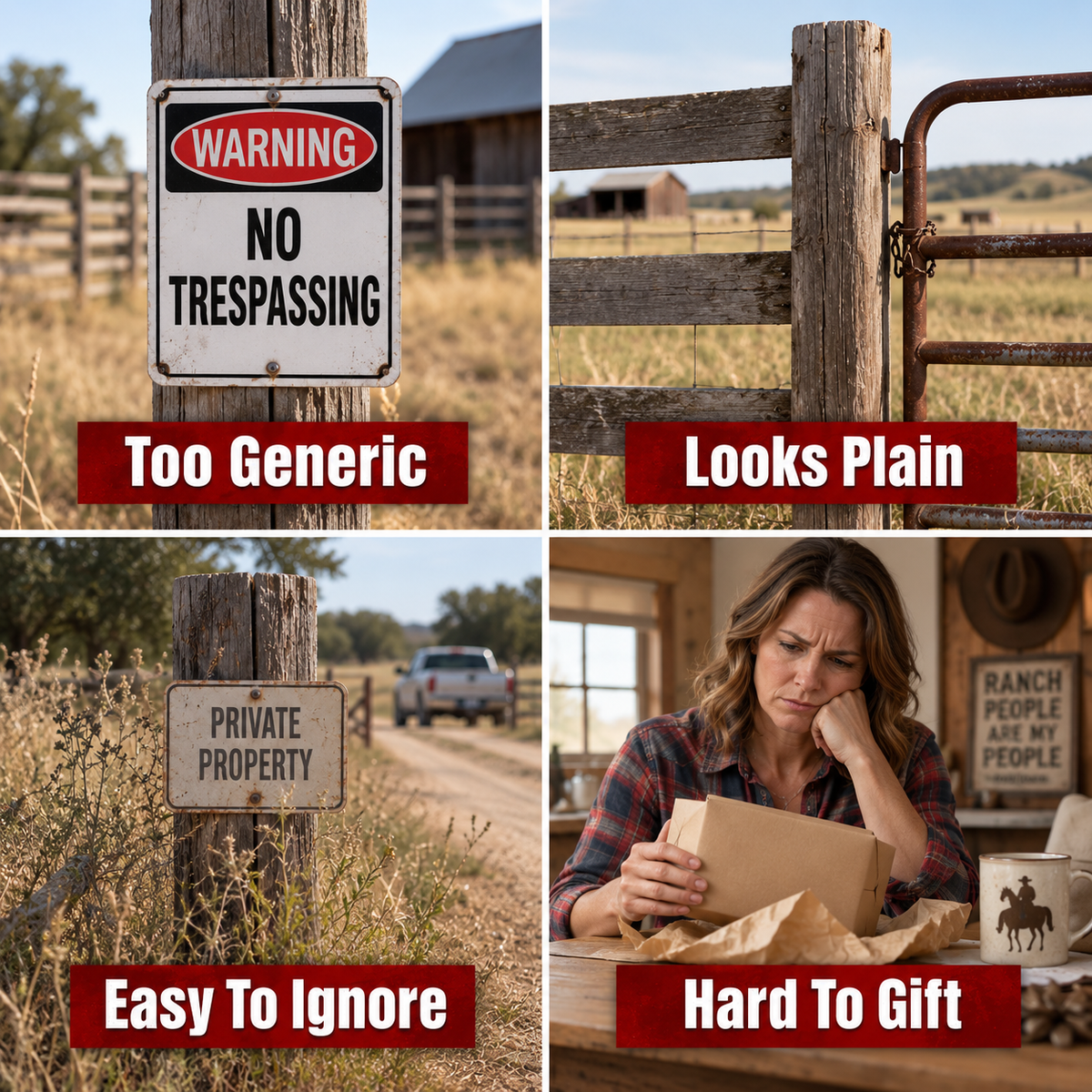 🙏 Limited-time 50% off — Funny vintage no trespassing tin sign