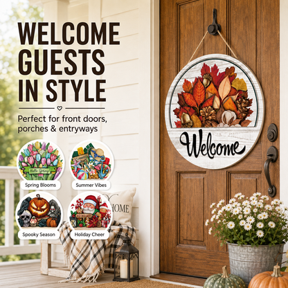 🔥 LIMITED-TIME 50% OFF — 16 Pcs Interchangeable Welcome Sign for Front Door