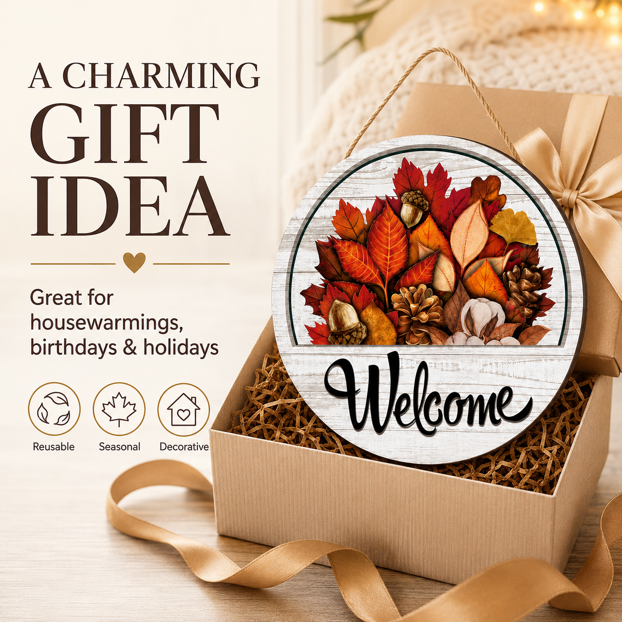 🔥 LIMITED-TIME 50% OFF — 16 Pcs Interchangeable Welcome Sign for Front Door