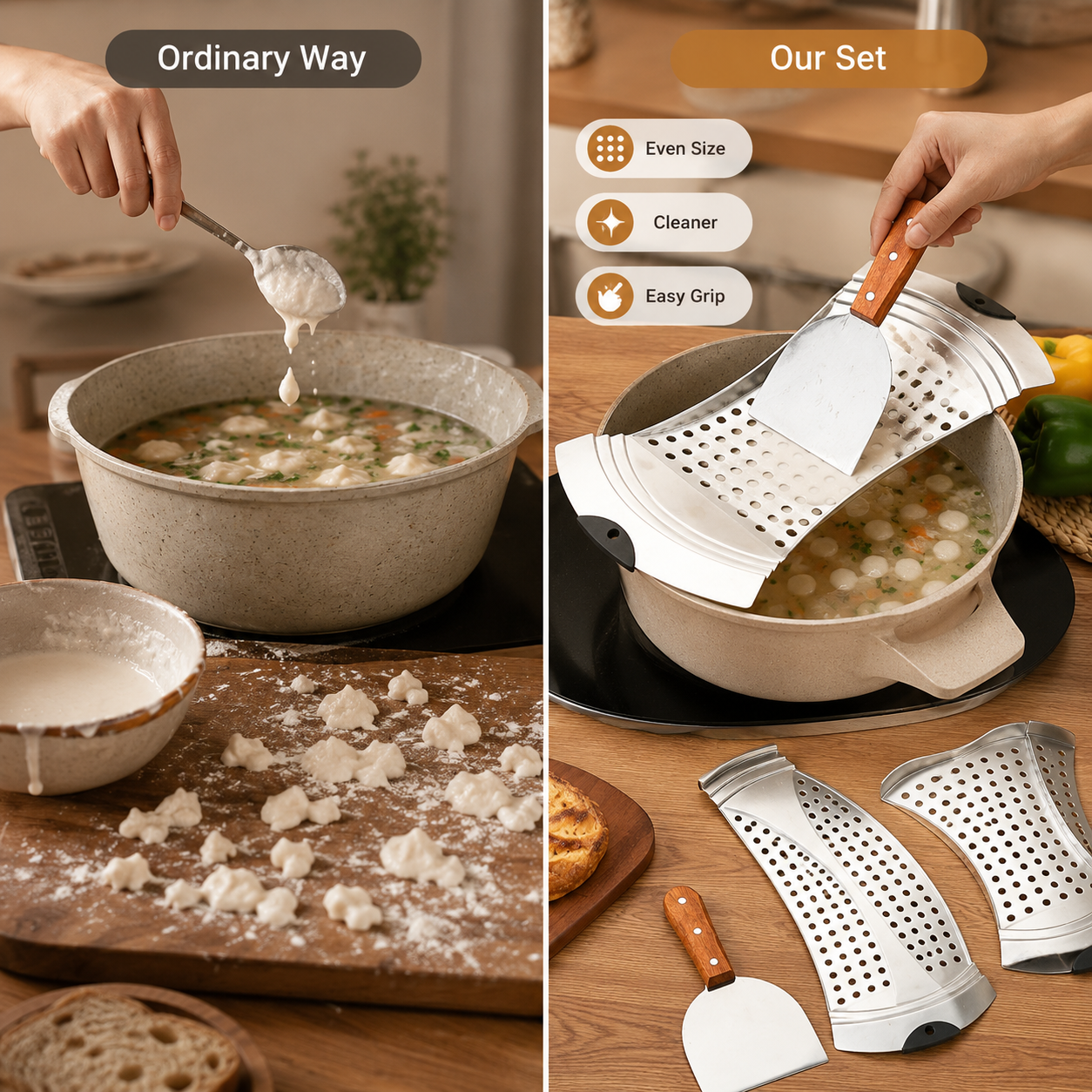 🔥 LIMITED-TIME 50% OFF — Stainless Steel Dough Drop Maker Set
