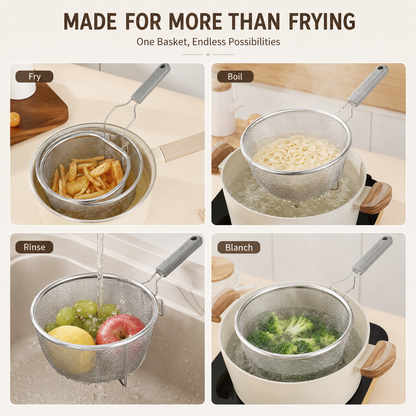 🔥 Limited-time 50% off – 304 stainless steel frying strainer basket