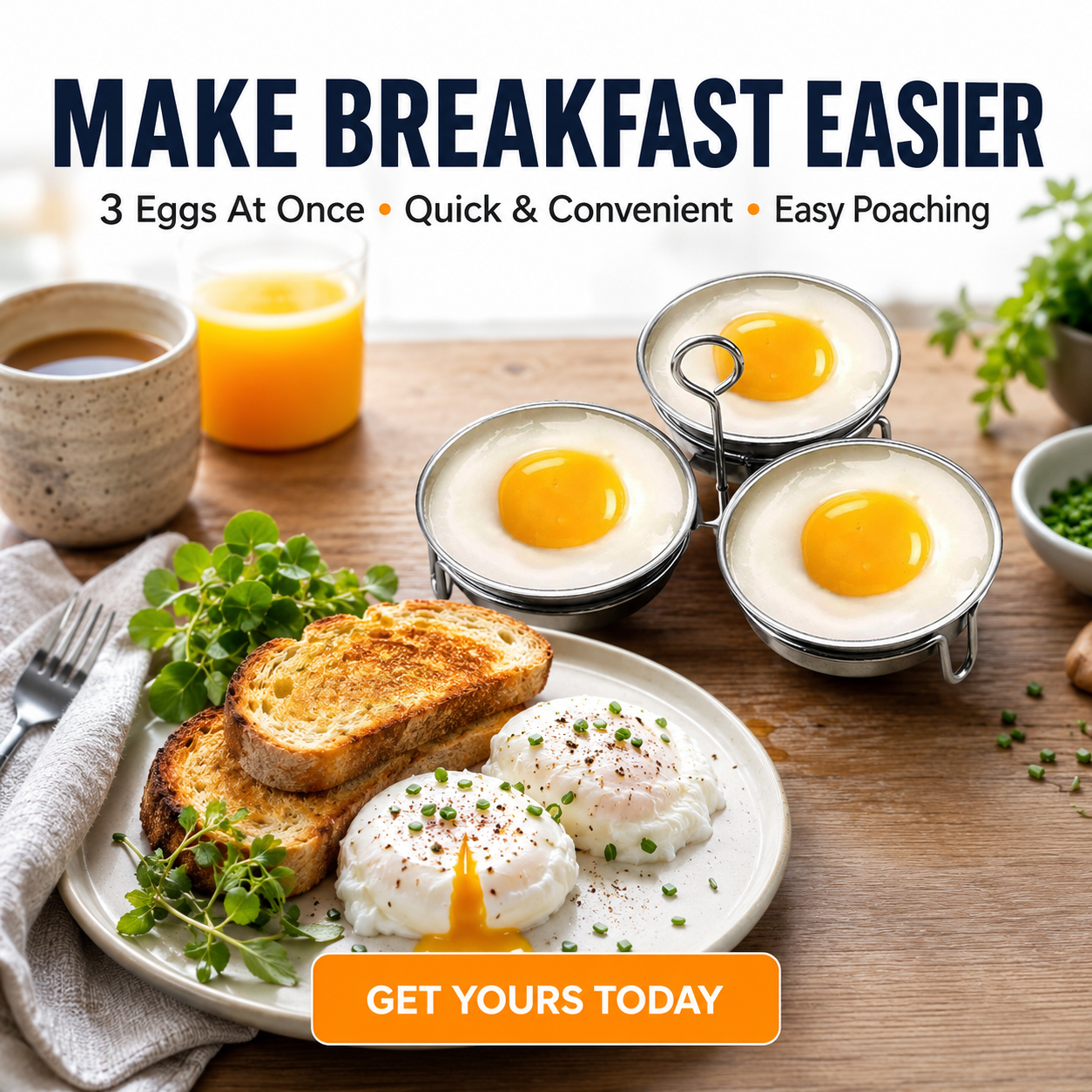 🔥Hot Sale 49% OFF🔥3-in-1 Stainless Steel Egg Poacher