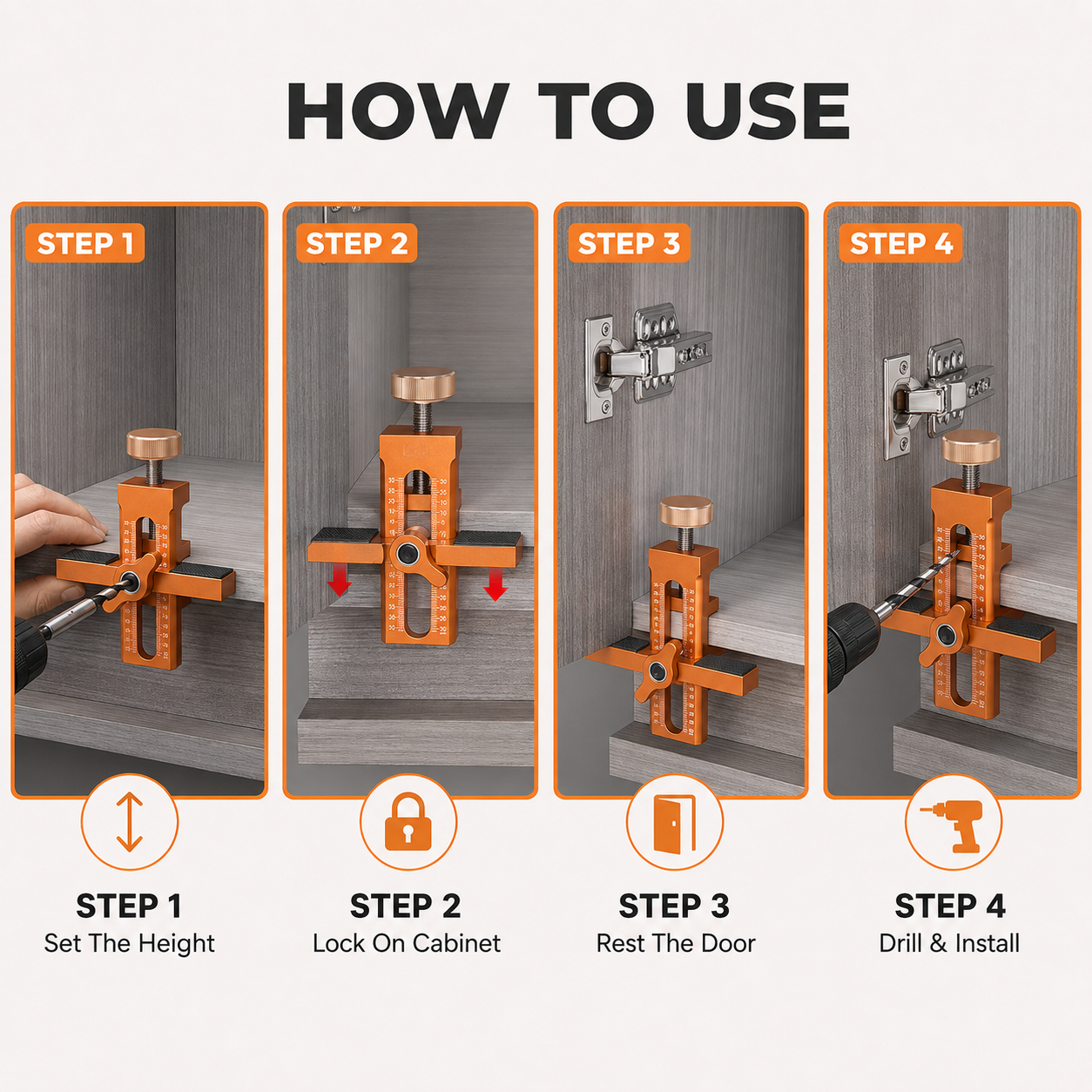 🔥 Limited-time 50% off – 2-in-1 cabinet door mounting jig