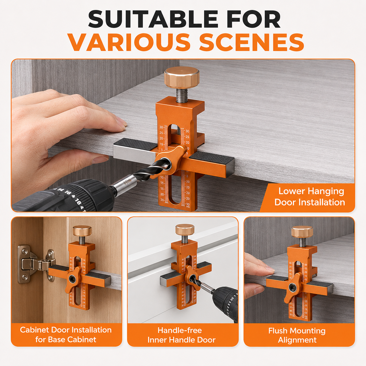 🔥 Limited-time 50% off – 2-in-1 cabinet door mounting jig