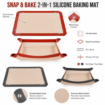 🔥 Limited time 50% off – Snap & bake 2-in-1 silicone baking mat