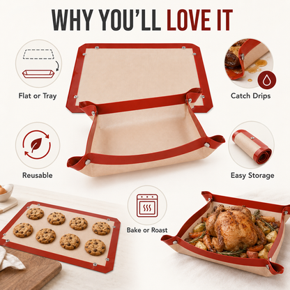 🔥 Limited time 50% off – Snap & bake 2-in-1 silicone baking mat