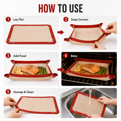 🔥 Limited time 50% off – Snap & bake 2-in-1 silicone baking mat
