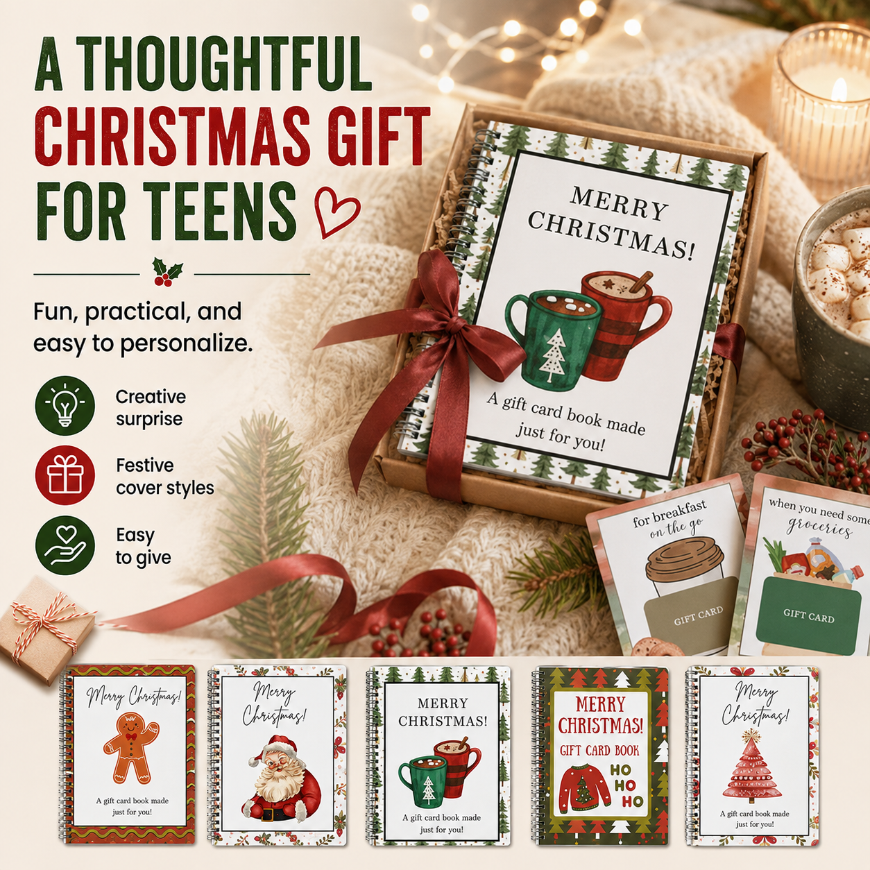 🔥 LIMITED-TIME 50% OFF — Christmas Gift Card Book