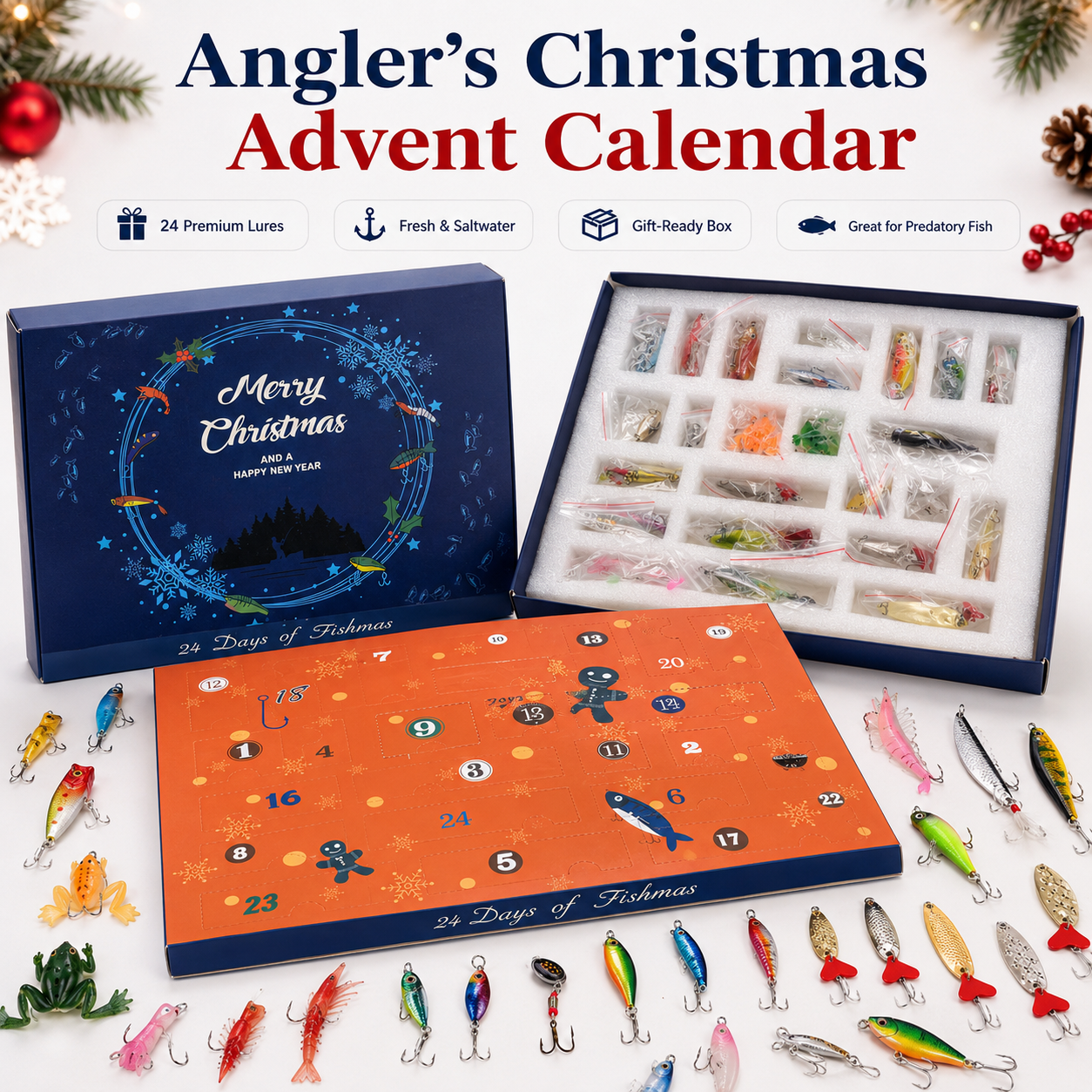 🔥 LIMITED-TIME 50% OFF🎣 24 Days of Fishing Surprises –  The Ultimate Christmas Gift for Anglers