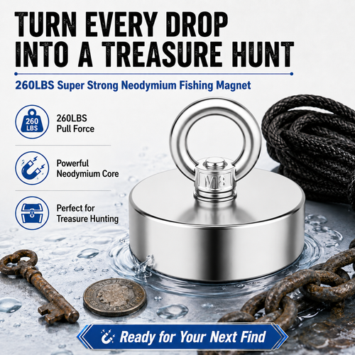 Fishing Magnet – 260LBS Super Strong Neodymium Magnet 🧲