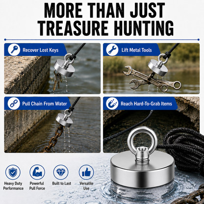 Fishing Magnet – 260LBS Super Strong Neodymium Magnet 🧲
