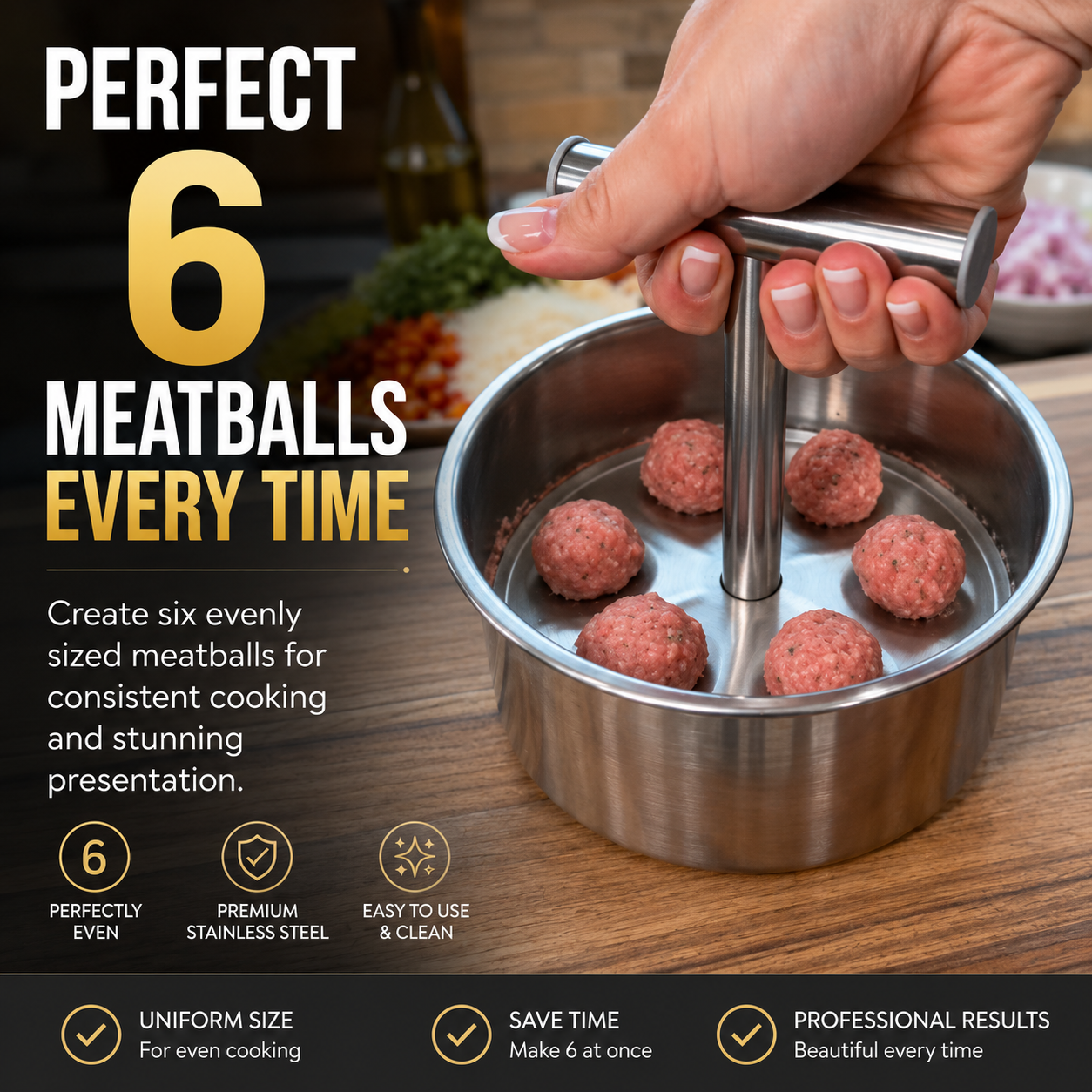 🔥Hot Sale 45% OFF - Stainless Steel Meatball Shaper