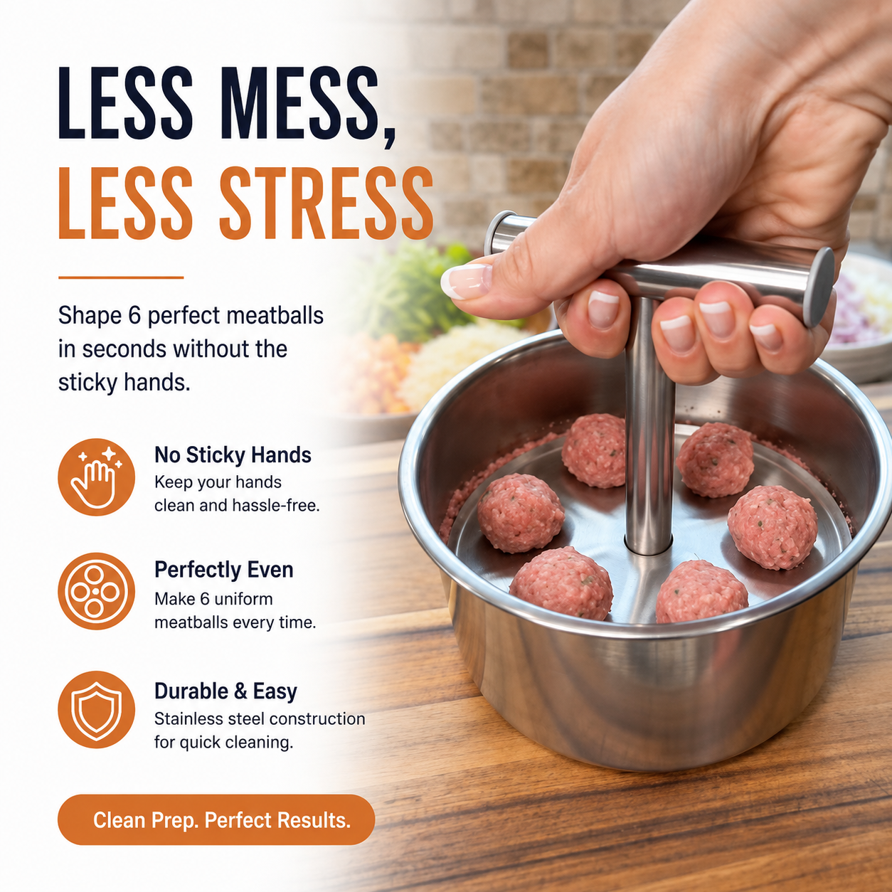 🔥Hot Sale 45% OFF - Stainless Steel Meatball Shaper