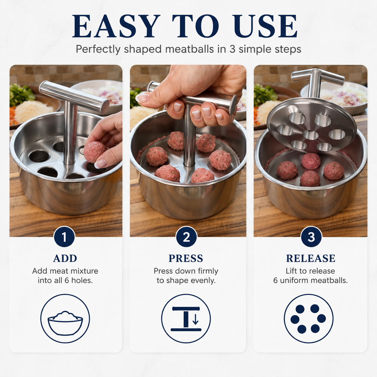 🔥Hot Sale 45% OFF - Stainless Steel Meatball Shaper