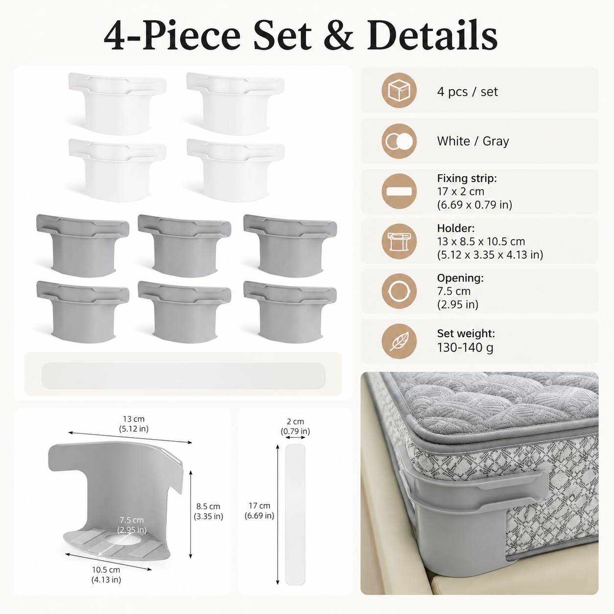 🔥 50% Off Limited Time——Invisible Bed Sheet Gripper Set – Mattress Sheet Holder &amp; Fitted Sheet Fixer