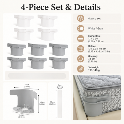 🔥 50% Off Limited Time——Invisible Bed Sheet Gripper Set – Mattress Sheet Holder &amp; Fitted Sheet Fixer
