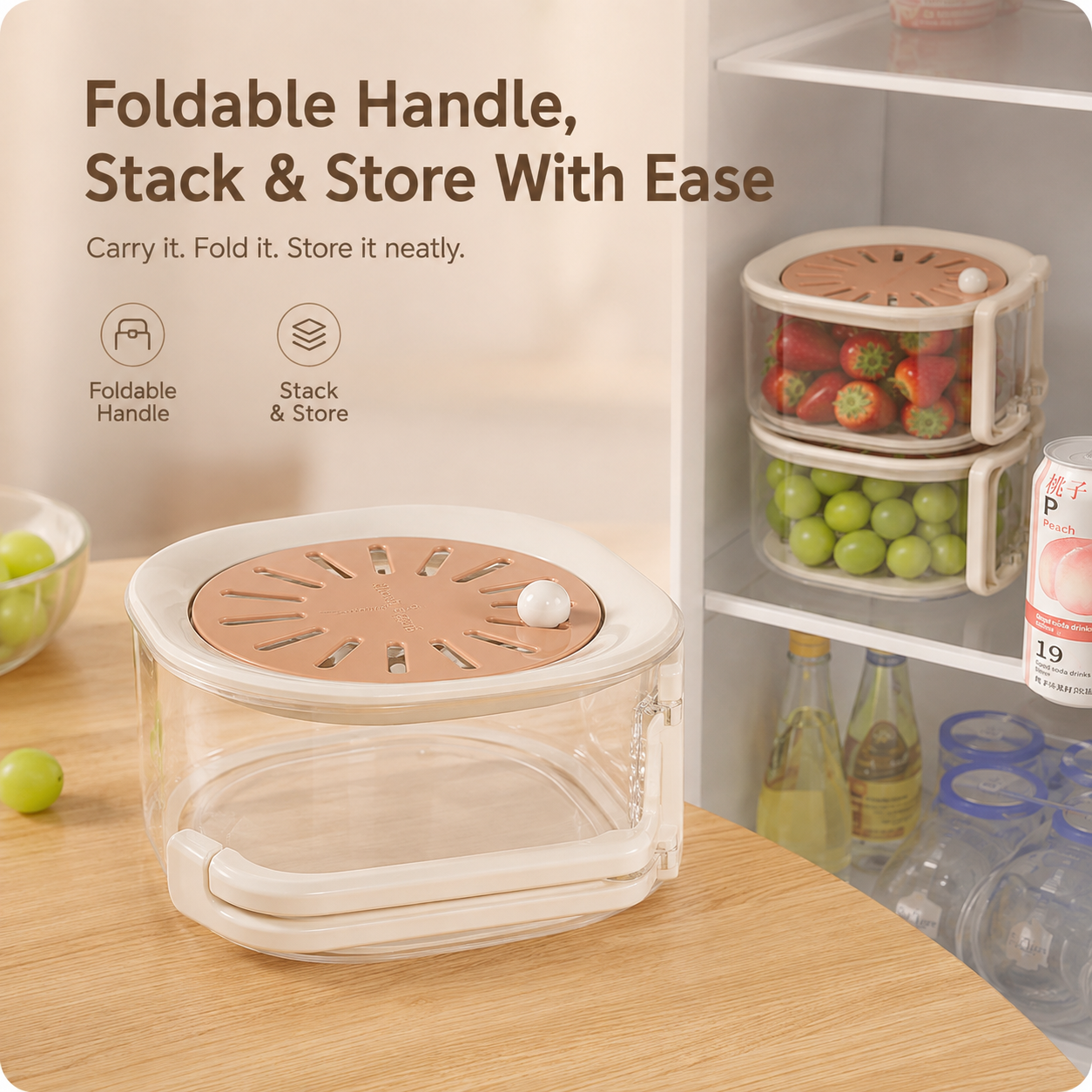 🔥 50% Off Limited Time ——Multi-Function Fruit & Vegetable Wash & Drain Box 🍇 WASH. DRAIN. STORE — ALL IN ONE.