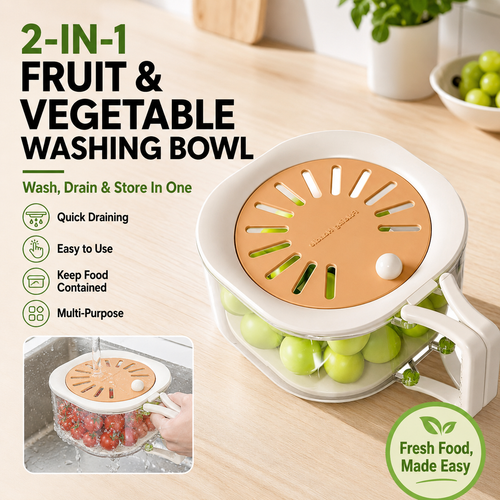 🔥 50% Off Limited Time — 3-Pack Fruit & Vegetable Washing Bowl Set