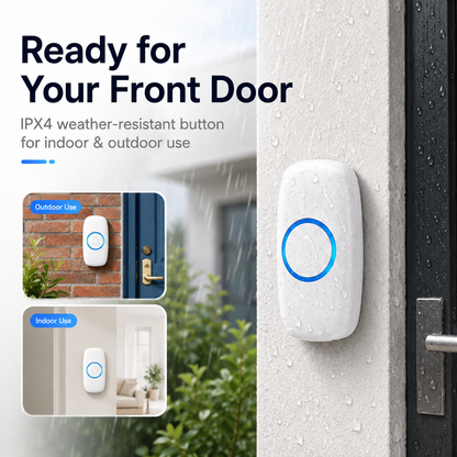 🔥 50% Off Limited Time ——Wireless Doorbell – Long Range Plug-In Door Chime with 57 Melodies