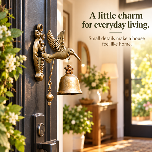 🔔 Vintage Magnetic Animal Door Chime – No-Drill Decorative Bell