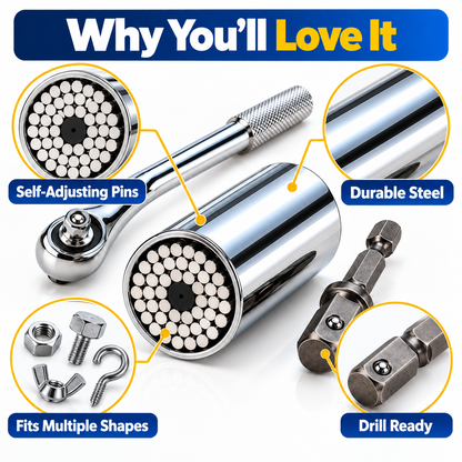 🔧 Limited-time 50% off — Universal socket wrench set