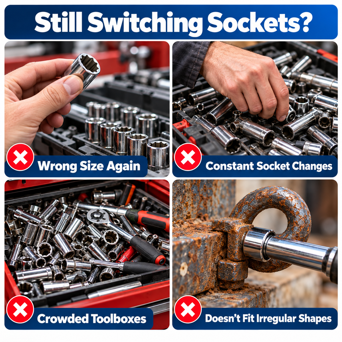 🔧 Limited-time 50% off — Universal socket wrench set