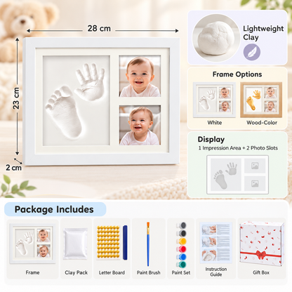 Baby handprint & footprint keepsake frame