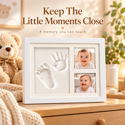 Baby handprint & footprint keepsake frame