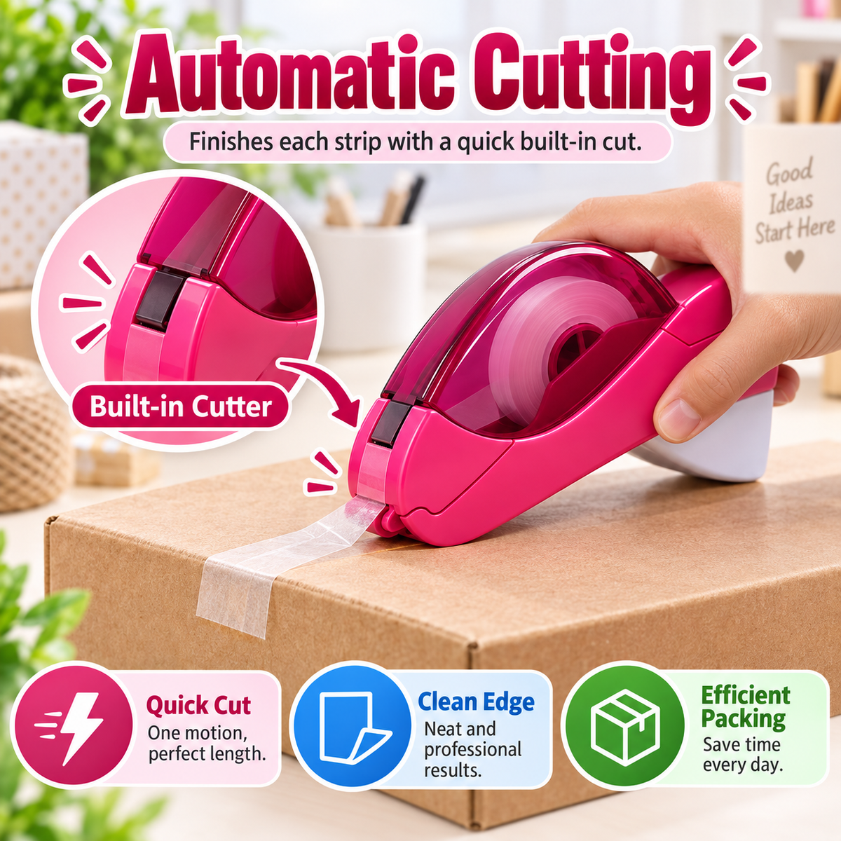 🔥 Hot Sale 49% OFF - One-Hand Auto-Cut Tape Dispenser✂️