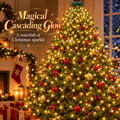 🎄 LED Christmas Tree Lights – 8-Mode Cascading Firefly String Lights (80 in)