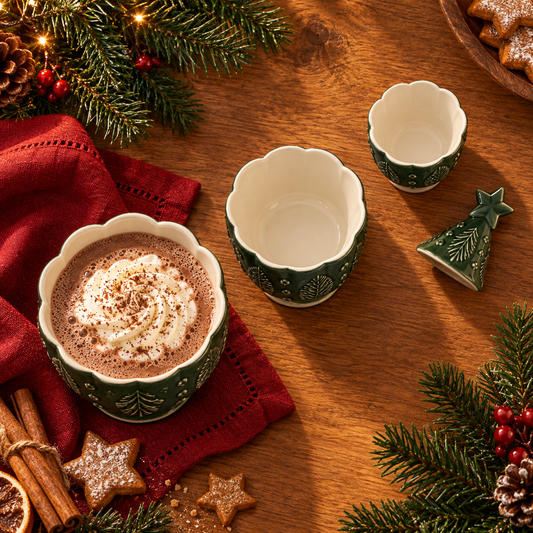 🎄 Christmas Sale — Stackable Ceramic Christmas Tree Cup Set