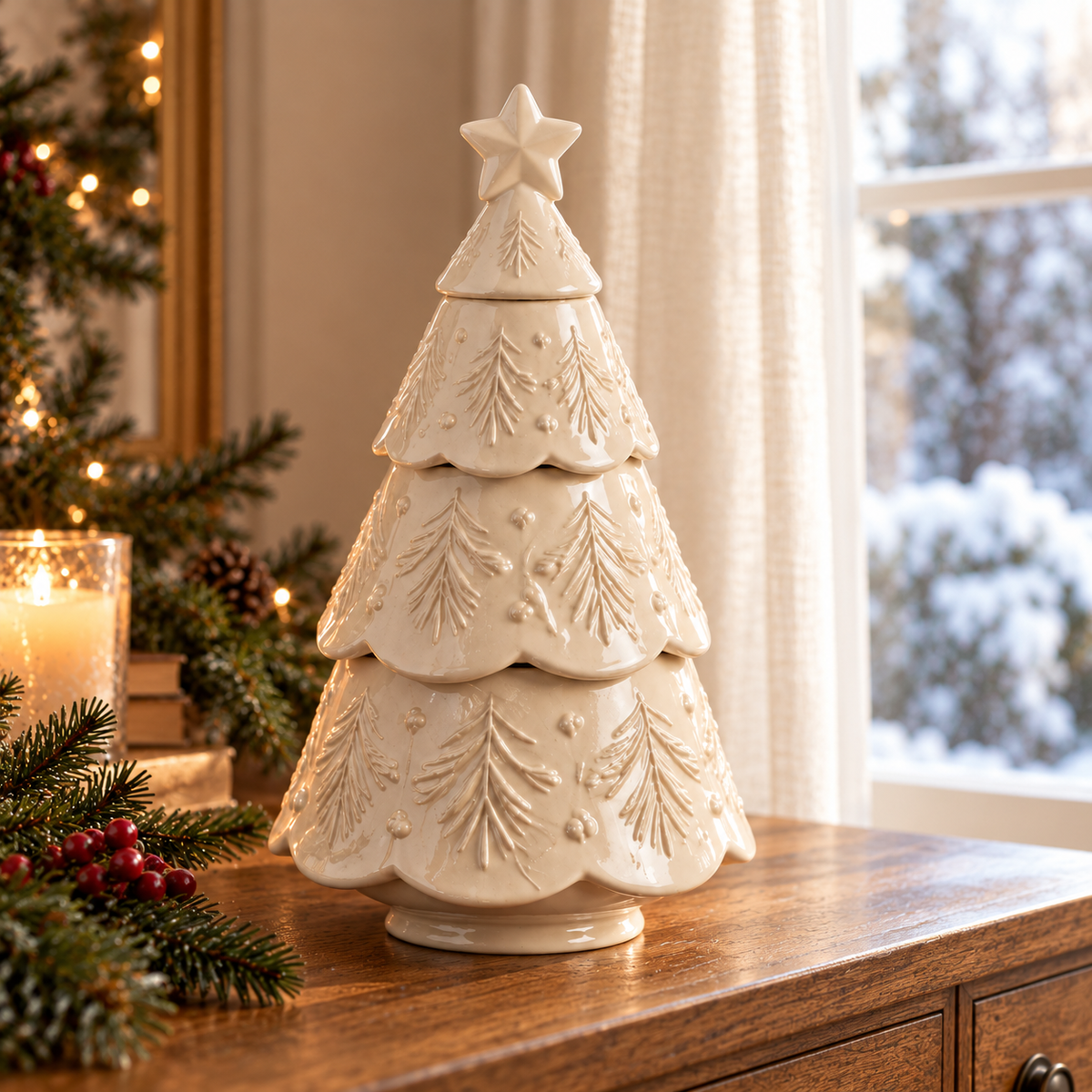 🎄 Christmas Sale — Stackable Ceramic Christmas Tree Cup Set