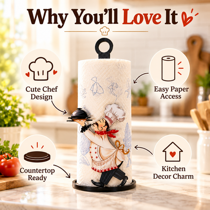 👨🍳 Vintage Chef Acrylic Paper Towel Holder
