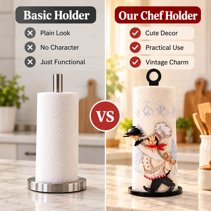 👨🍳 Vintage Chef Acrylic Paper Towel Holder