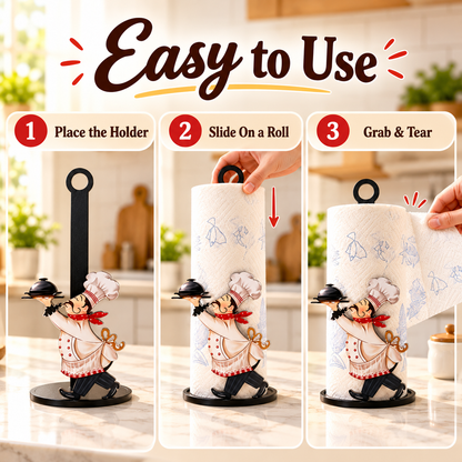 👨🍳 Vintage Chef Acrylic Paper Towel Holder