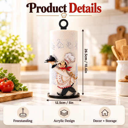 👨🍳 Vintage Chef Acrylic Paper Towel Holder
