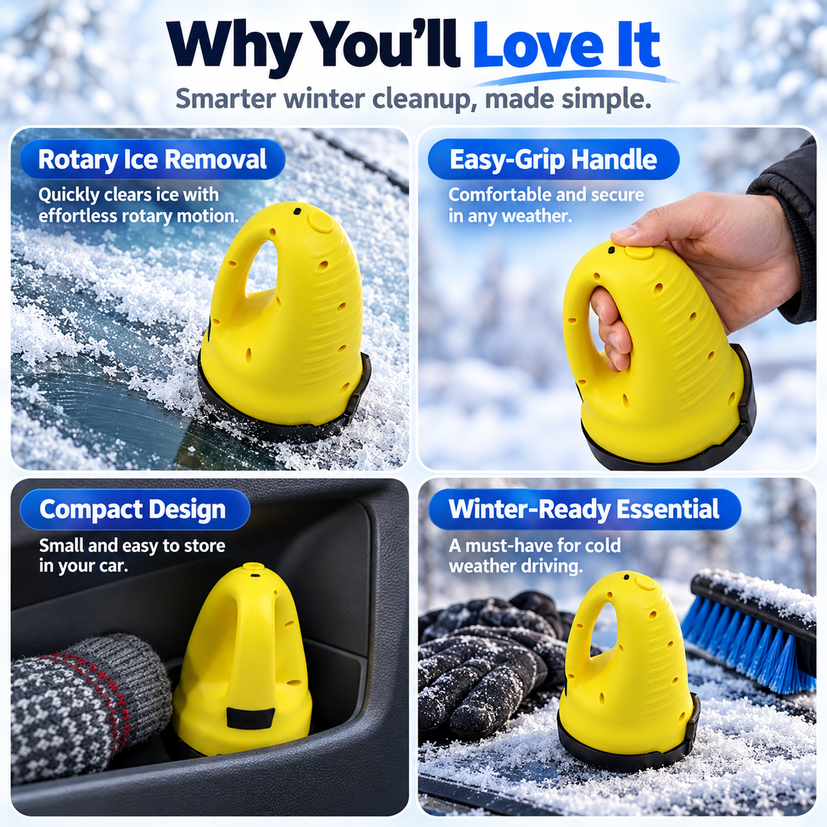 ❄️ Multifunctional Electric Snow &amp; Ice Scraper