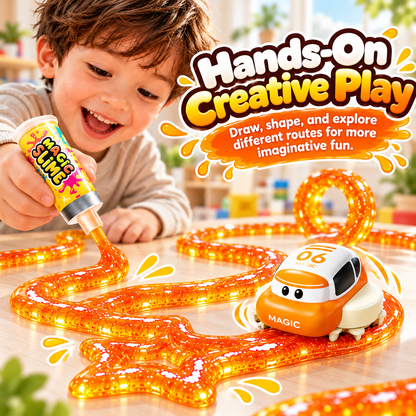 🚗 Magic Slime Track Car – DIY Track Building Toy
