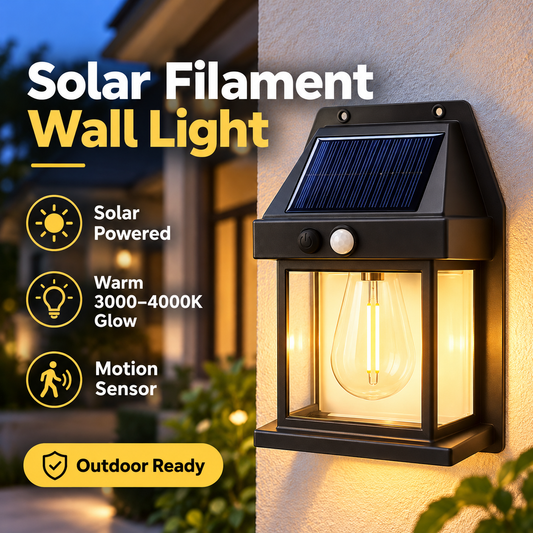 Solar Filament Wall Light with Motion Sensor*2pcs
