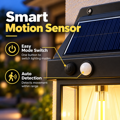 Solar Filament Wall Light with Motion Sensor*2pcs