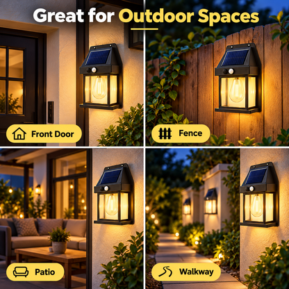 Solar Filament Wall Light with Motion Sensor*2pcs
