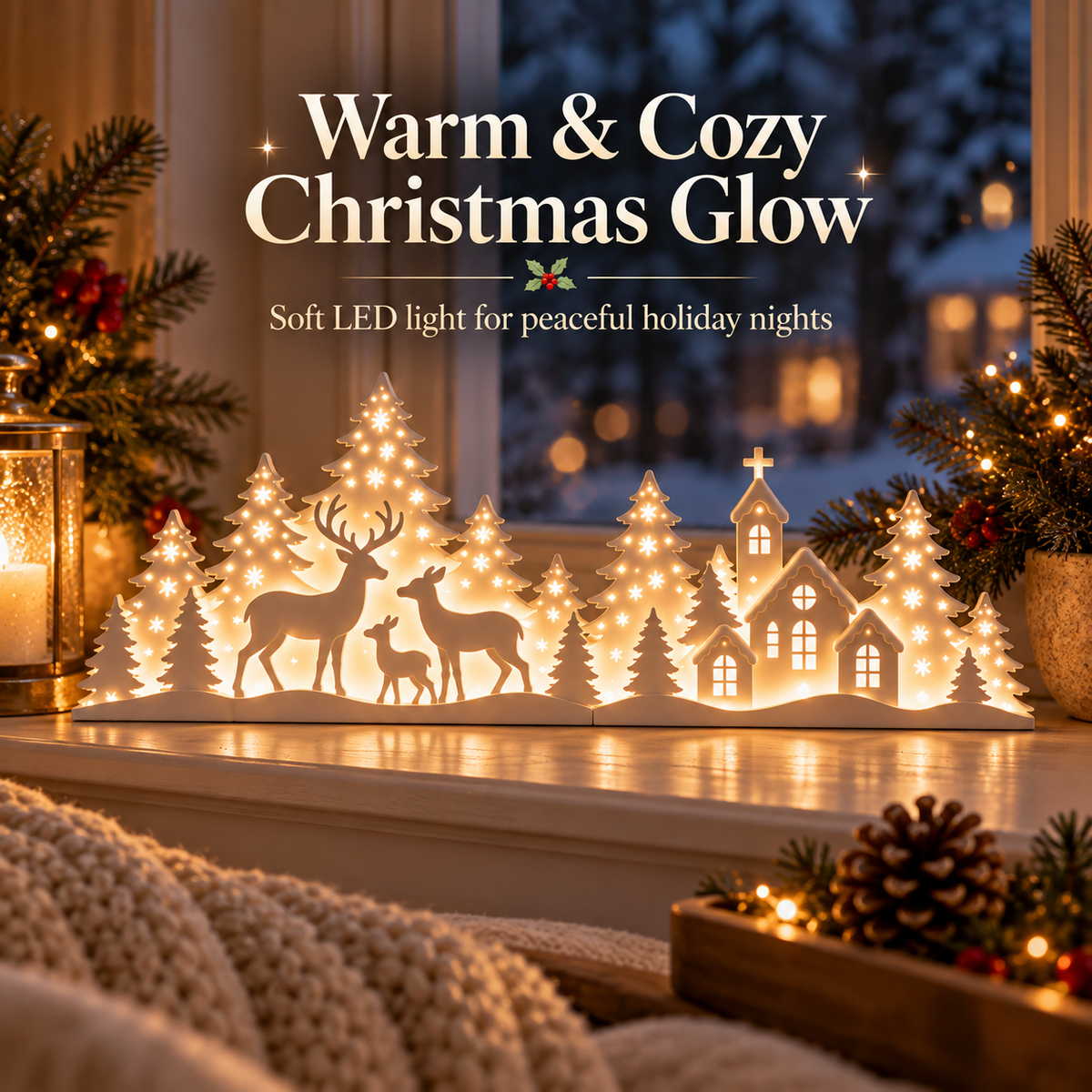 🌲Early Christmas Sale 50% OFF — LED Light-Up Reindeer & Christmas Tree Decoration