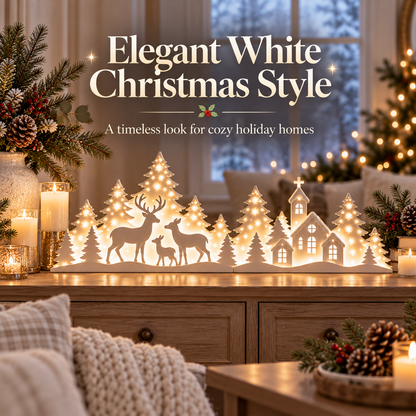 🌲Early Christmas Sale 50% OFF — LED Light-Up Reindeer & Christmas Tree Decoration