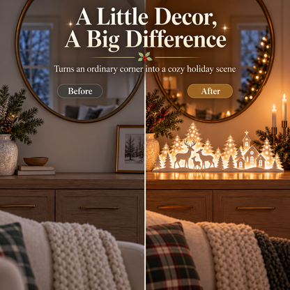 🌲Early Christmas Sale 50% OFF — LED Light-Up Reindeer & Christmas Tree Decoration