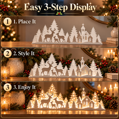 🌲Early Christmas Sale 50% OFF — LED Light-Up Reindeer & Christmas Tree Decoration
