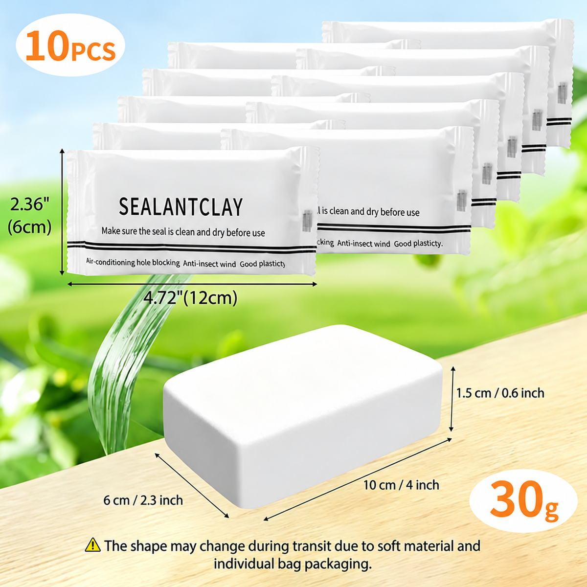10Pcs Professional Sealant Clay - Anti-Insect Wall Hole Filler Mud🧱