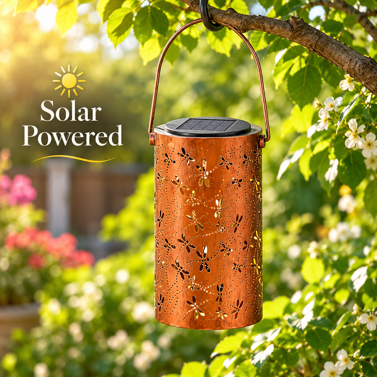 Solar Dragonfly Pattern Lantern