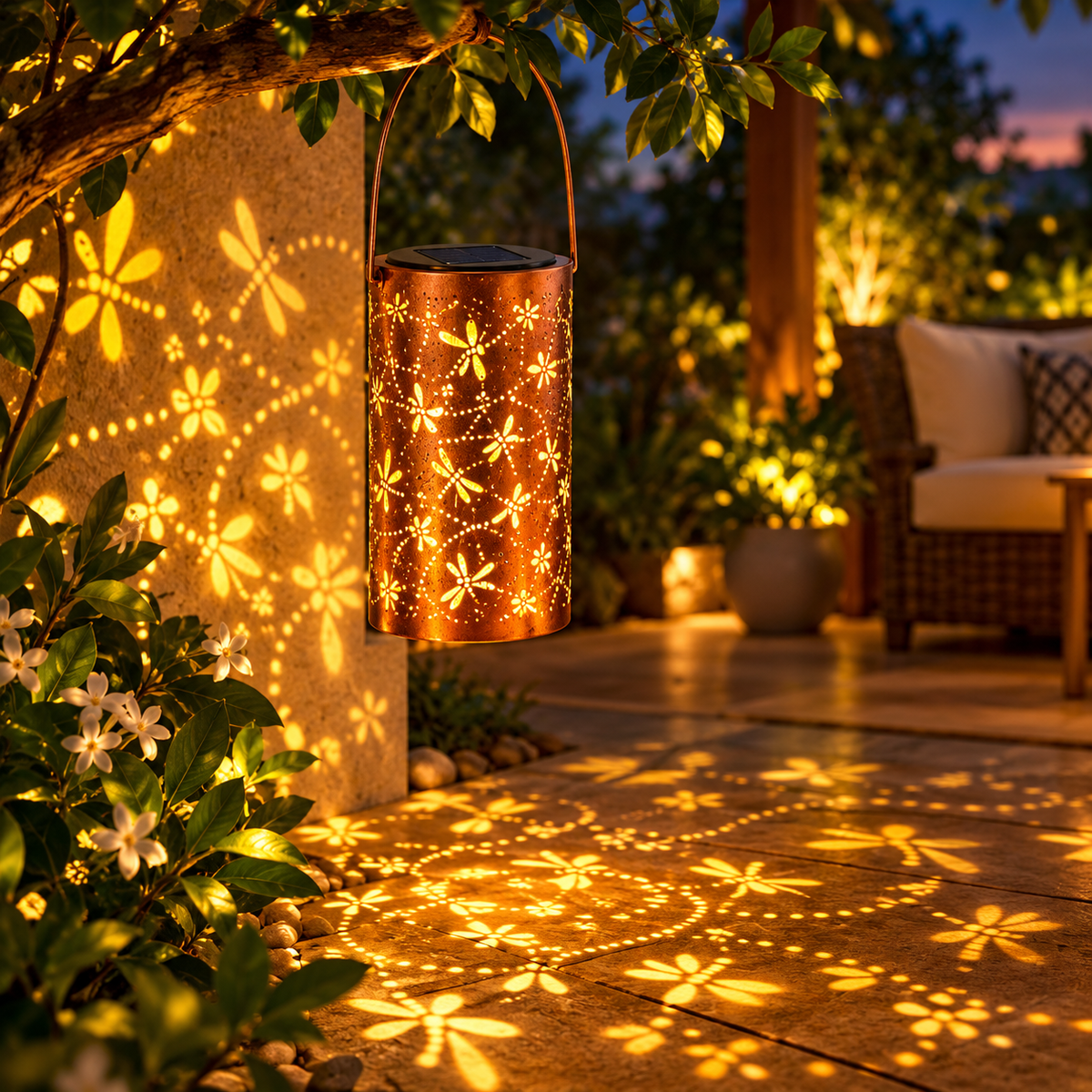 Solar Dragonfly Pattern Lantern